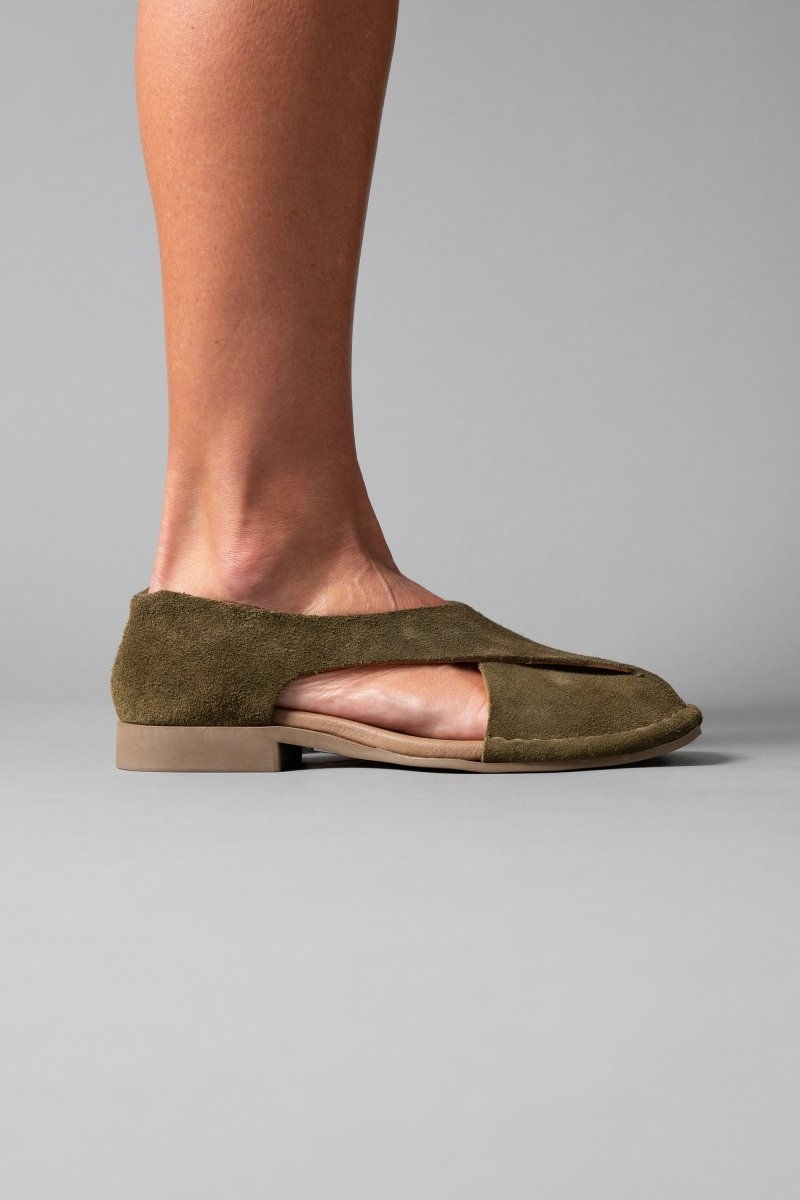 Shoes - Kaia | Suede Avocado - BESTIAS