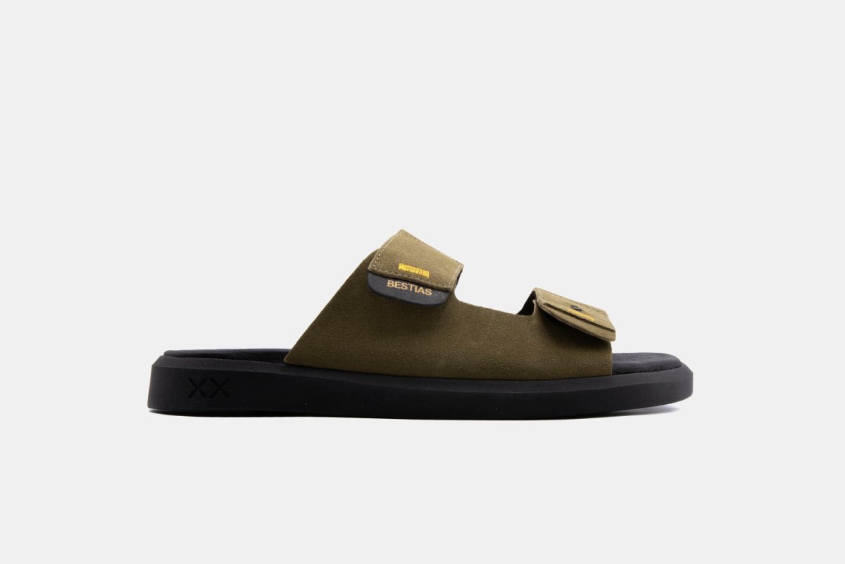 Shoes - Sandalia Hombre - Pantai Suede Oliva - BESTIAS