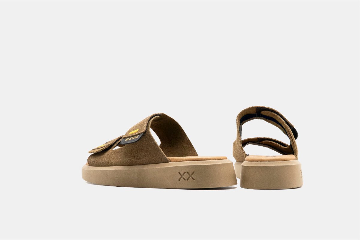 Shoes - Sandalia Mujer - Pantai Suede Castor - BESTIAS