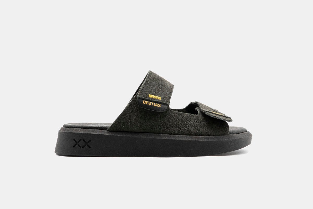 Shoes - Sandalia Mujer - Pantai Suede Onyx - BESTIAS